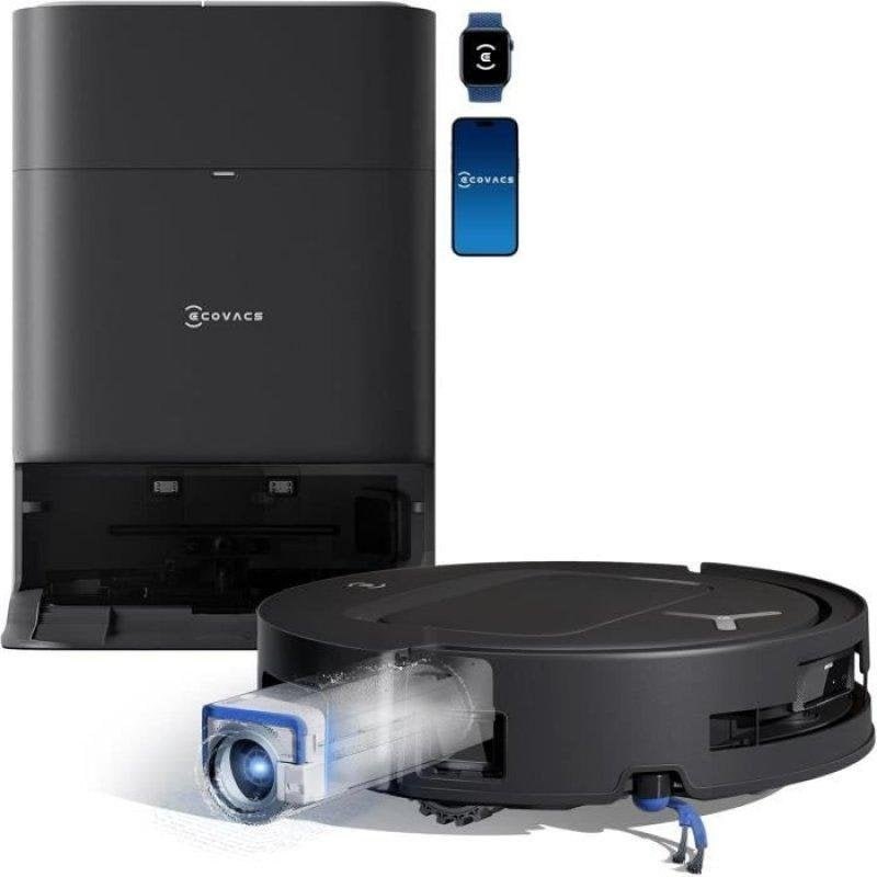 Aspirateur Robot et Laveur Ecovacs Deebot T80 Omni Vidage Automatique Navigation IA 18.000 Pa