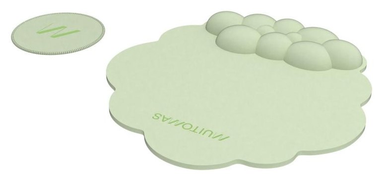 Tapis de souris Muitomas MOUSEPADGN Vert Repose-poignet Lot de 2