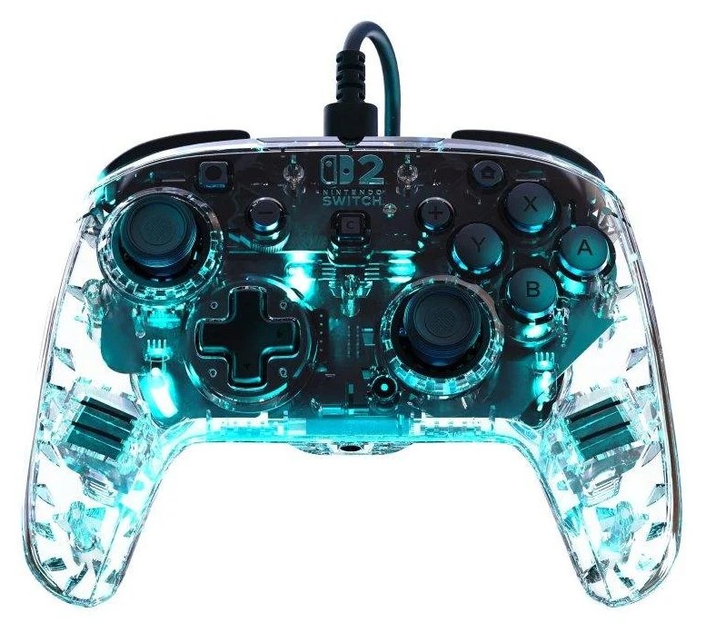 Manette Turtle Beach Afterglow Switch 2 RGB Filaire Transparente