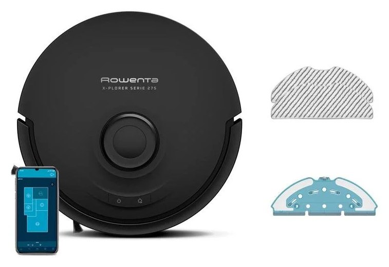 Aspirateur Robot et Laveur Rowenta RR8865 Navigation Laser 8.000 Pa Wi-Fi 120 min