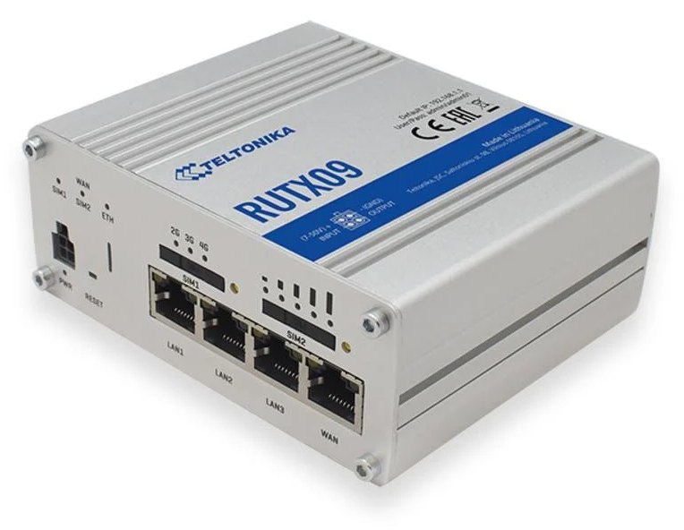 Router Teltonika RUTX09 Ethernet WAN 4G LTE 1GBPS Aluminium SIM