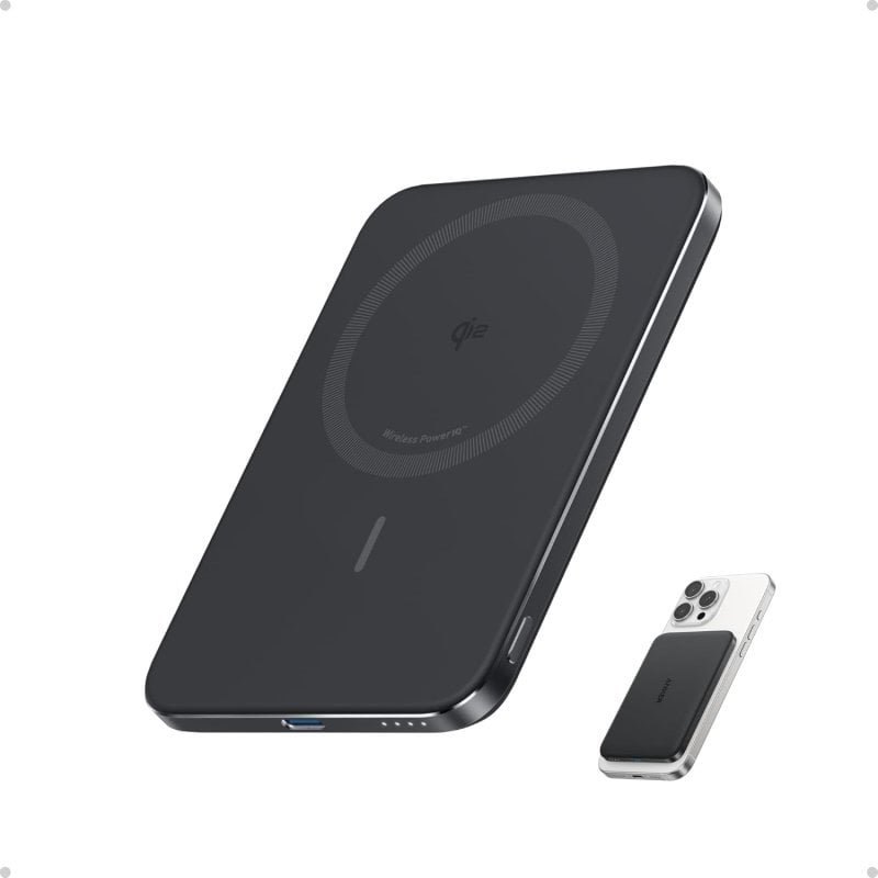Batterie Externe Anker A1665 5000 mAh Sans Fil Noir