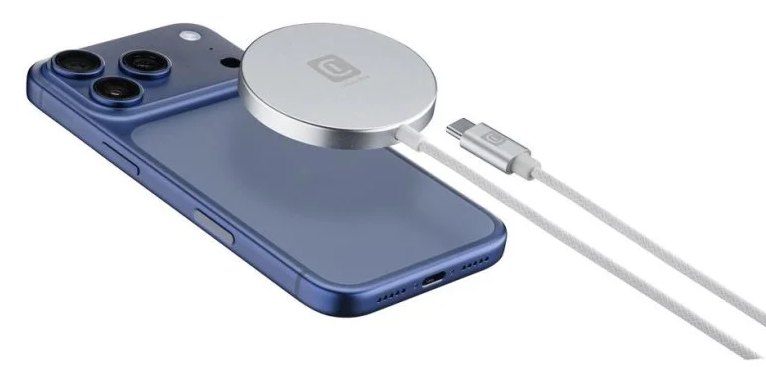 Base de Charge Inalámbrica CellularLine MAG PAD QI2.2 25W Blanc