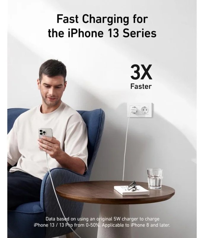 Chargeur USB 20W Anker 511 Charger (Nano Pro) Blanc