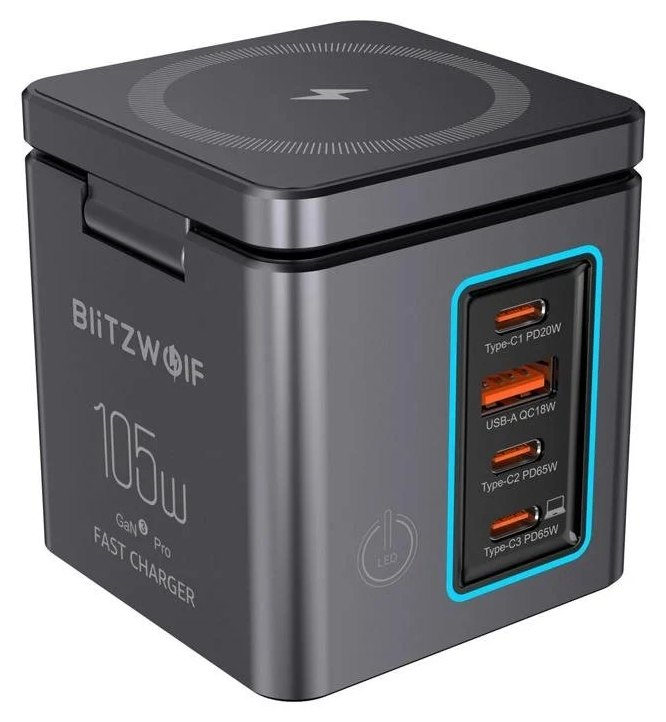 Chargeur Blitzwolf BW-I113 Max GaN 105W USB-A 3XUSB-C