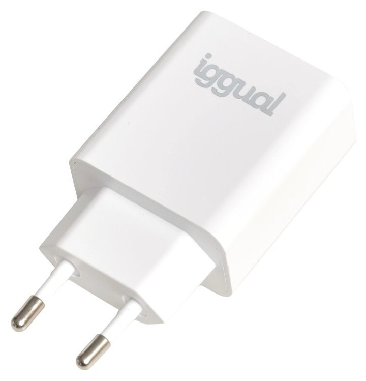 Chargeur USB PD Type C 20W IGGUAL Intérieur Blanc
