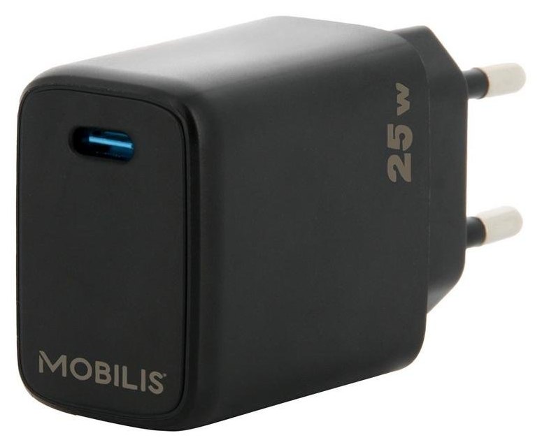 Chargeur de Dispositifs Móviles Mobilis 25W USB-C Noir