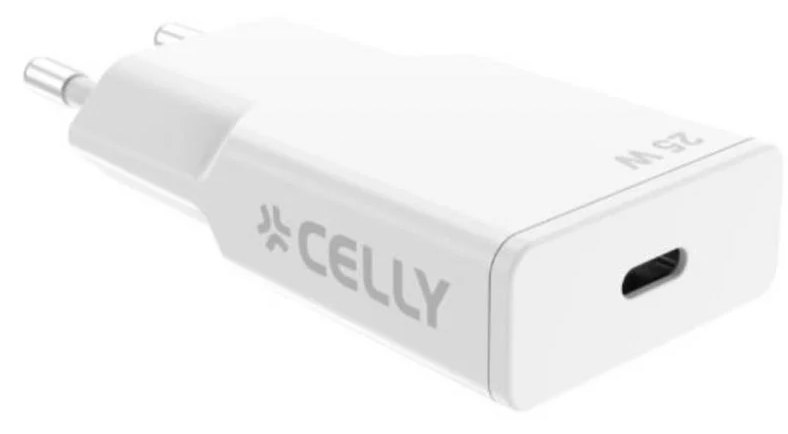 Chargeur USB-C 25W Celly SLIMTC1C25W Intérieur Blanc