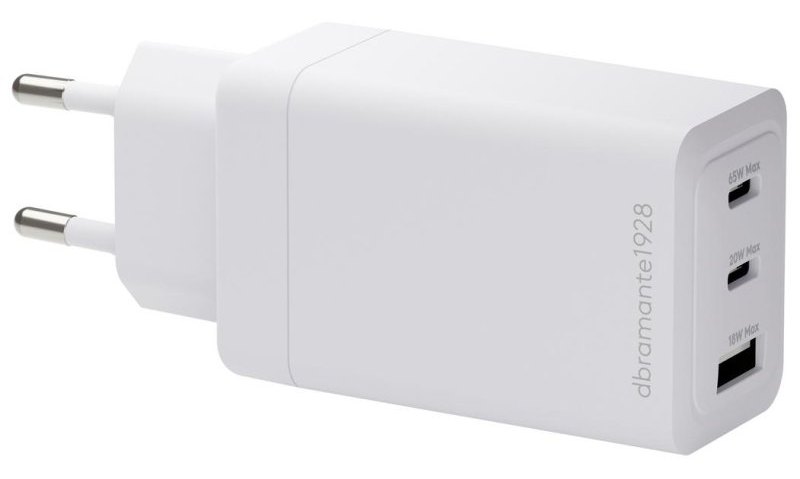 Chargeur USB-C 65W 2 Ports DBRAMANTE1928 Blanc