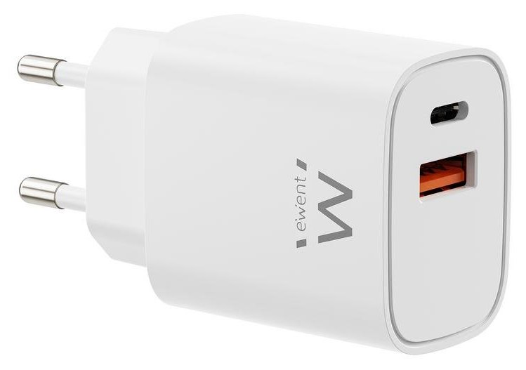 Chargeur Ewent EW1326 30W USB-C PD et USB-A QC 3.0 GaN Fast
