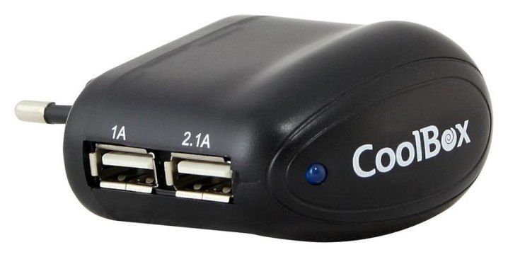 Chargeur mural CoolBox UX-2 2 ports USB 2500MA Noir