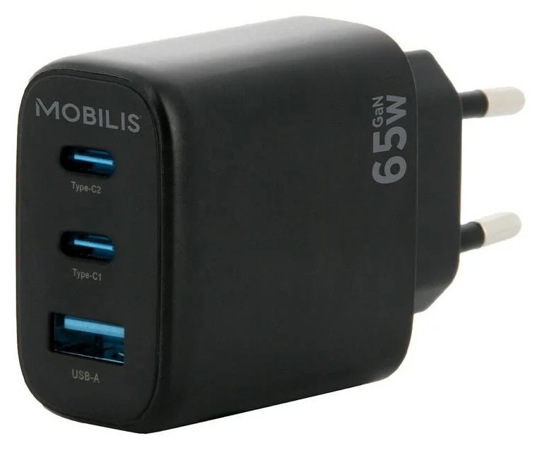 Chargeur Auto Mobilis 45W 2 Ports USB-C et USB-A Noir