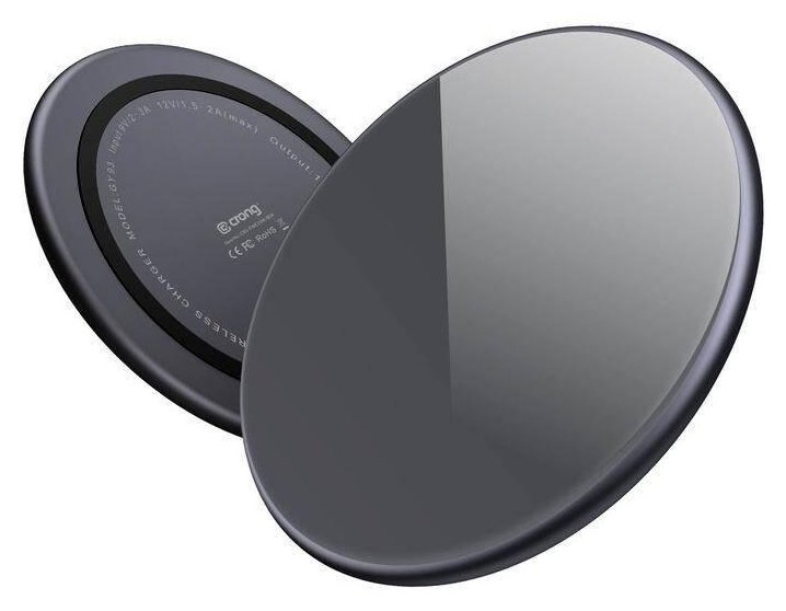 Cargador Inalámbrico Crong PowerSpot 15W Noir USB-C