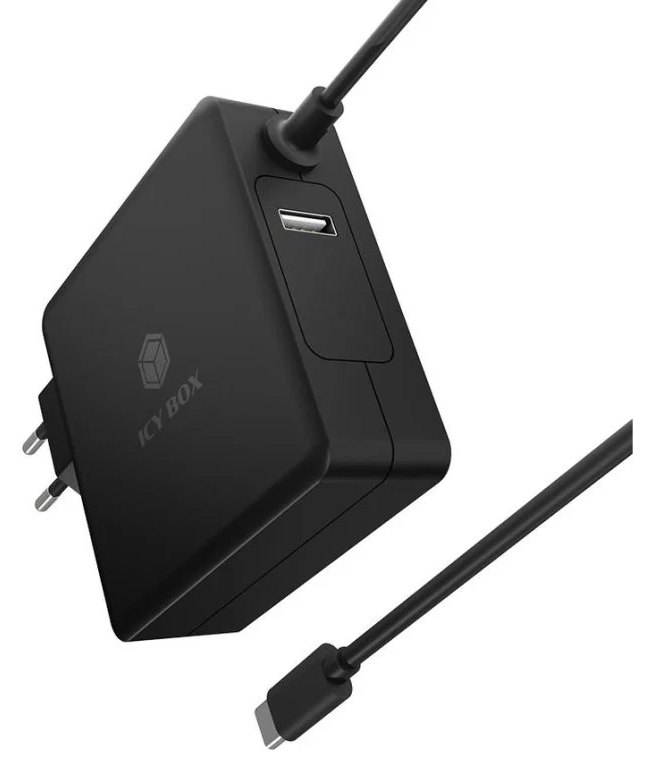 Cargador ICY BOX IB-PS101-PD USB-C 90W Noir
