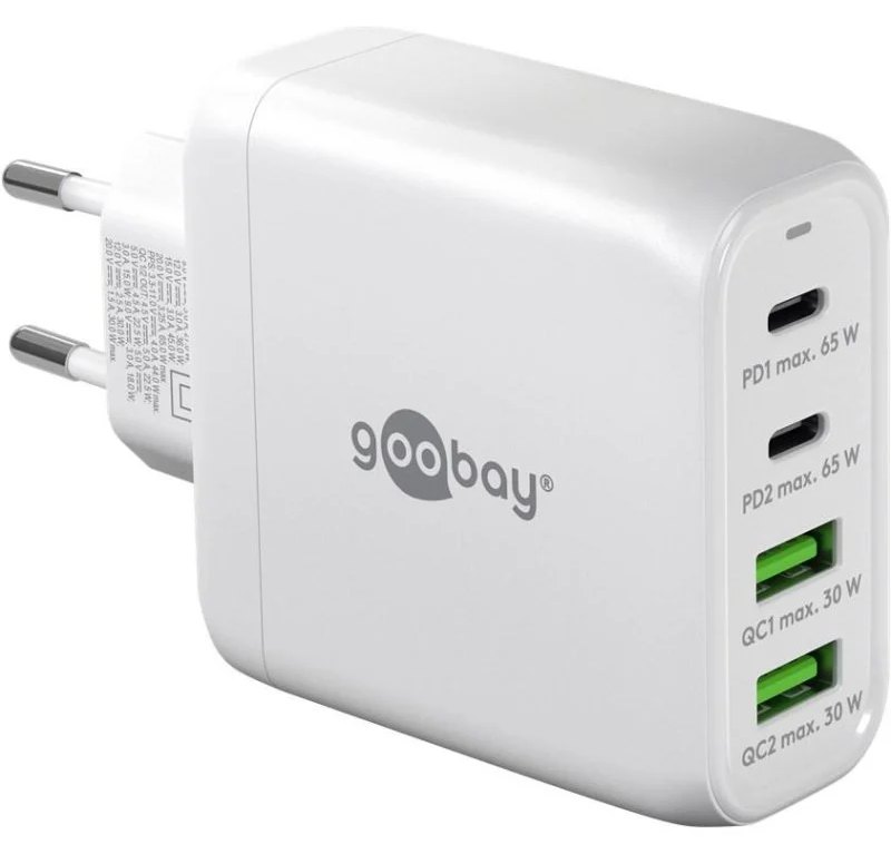 Chargeur Rapide Multiport USB-C Goobay 64818 68W GaN 4 Ports