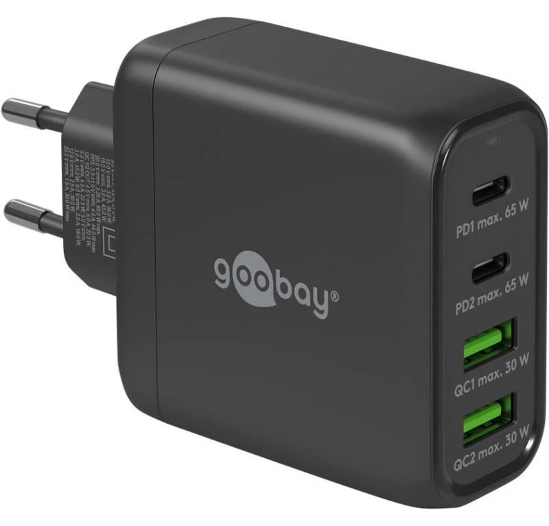 Chargeur Rapide Multiport USB-C Goobay 64817 68W GaN 4 Ports