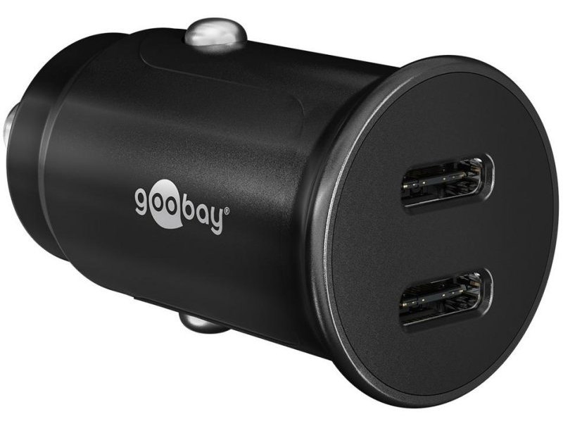 Chargeur Voiture Goobay 59705 Dual USB-C 30W PD Noir