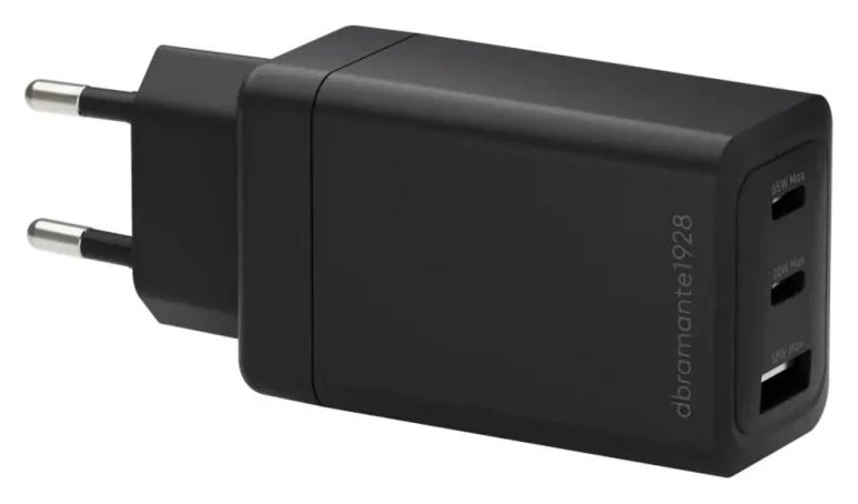 Chargeur DBRAMANTE1928 CI65EUBL7229 65W 2 Ports USB-C Charge Rapide Noir