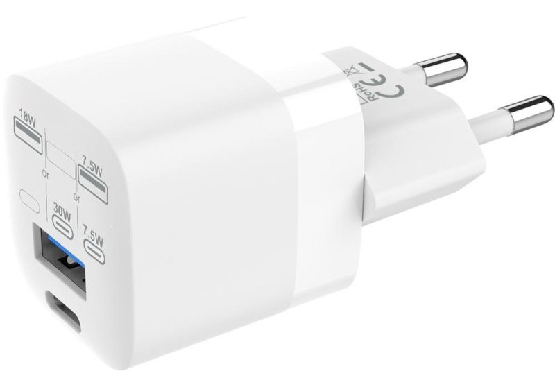 Chargeur Vision TC-PUSBEU/30 USB-C 30W Quick Charge 3.0 Blanc
