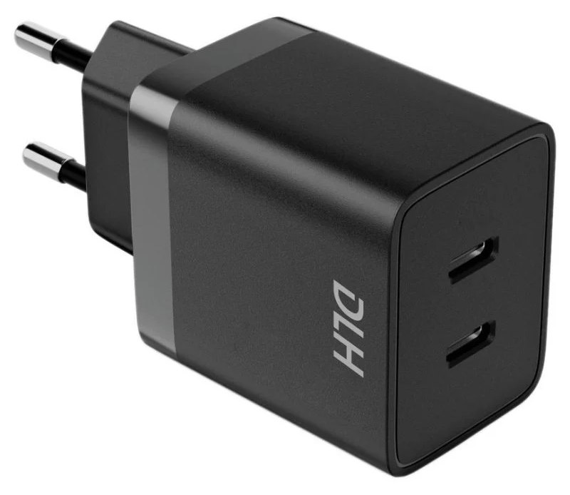 Chargeur DLH DY-AI5447 45W 2 Ports USB-C GaN Noir