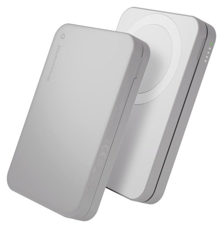 Batterie externe DBRAMANTE1928 CP08ACWH7275 8000 mAh Cargateur sans fil 15 W Aluminium