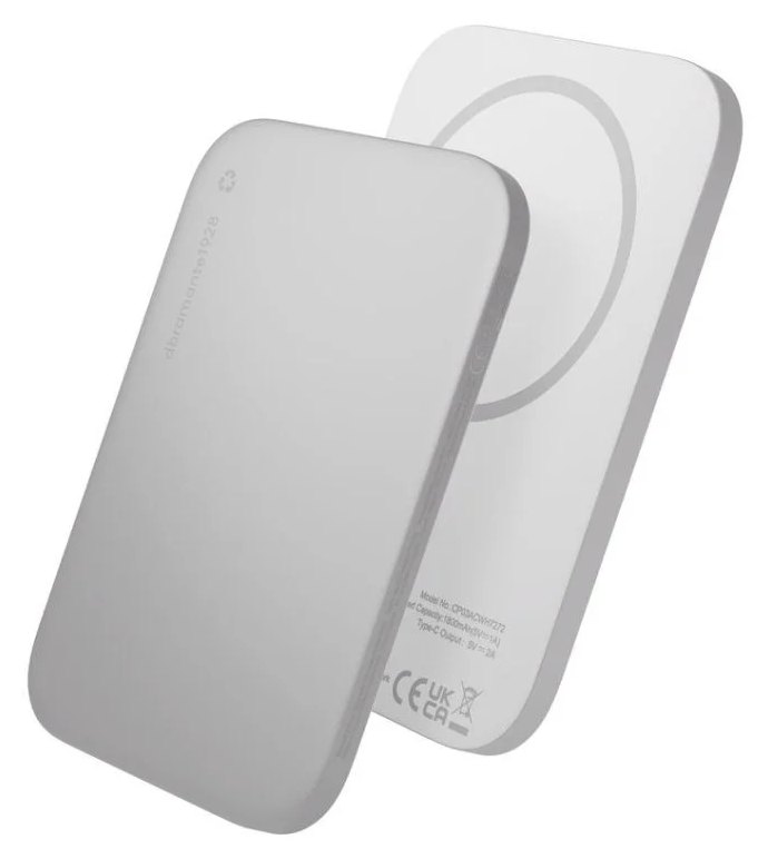 Batterie externe DBRAMANTE1928 CP03ACWH7272 3000 mAh Carguer sans fil 7,5 W Aluminium