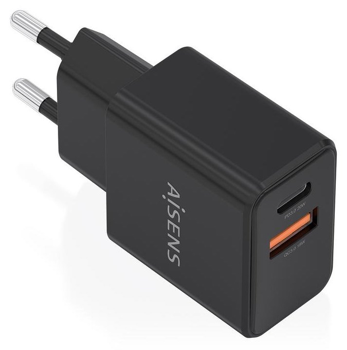 Chargeur GaN Aisens A110-1026 20W USB-C PD3.0/USB-A QC3.0