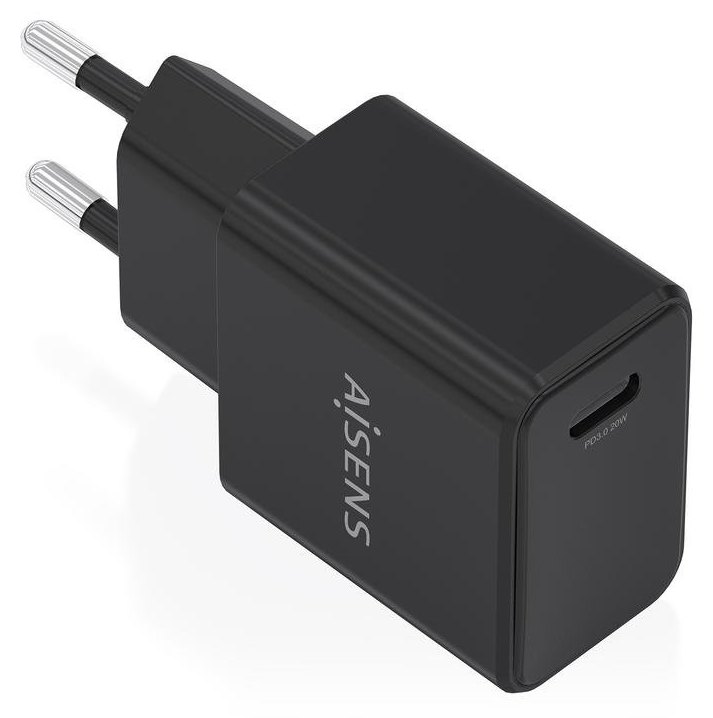 Chargeur Aisens GaN USB-C PD3.0 20W Noir