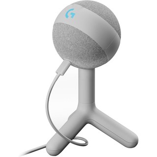Microphone gaming Logitech G Yeti Orb RVB à condensateur avec Lightsync pour PC et Mac Blanc