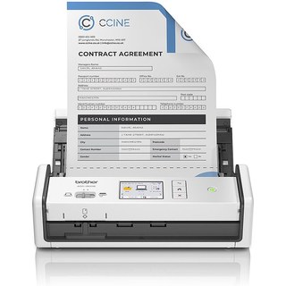 Scanner de documents compact et portable Brother ADS-1800W Blanc et Noir