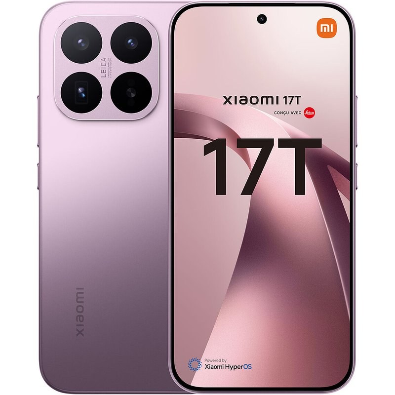 Smartphone Xiaomi 17T 6,59" 5G Double nano SIM 256 Go Violet conçu avec Leica