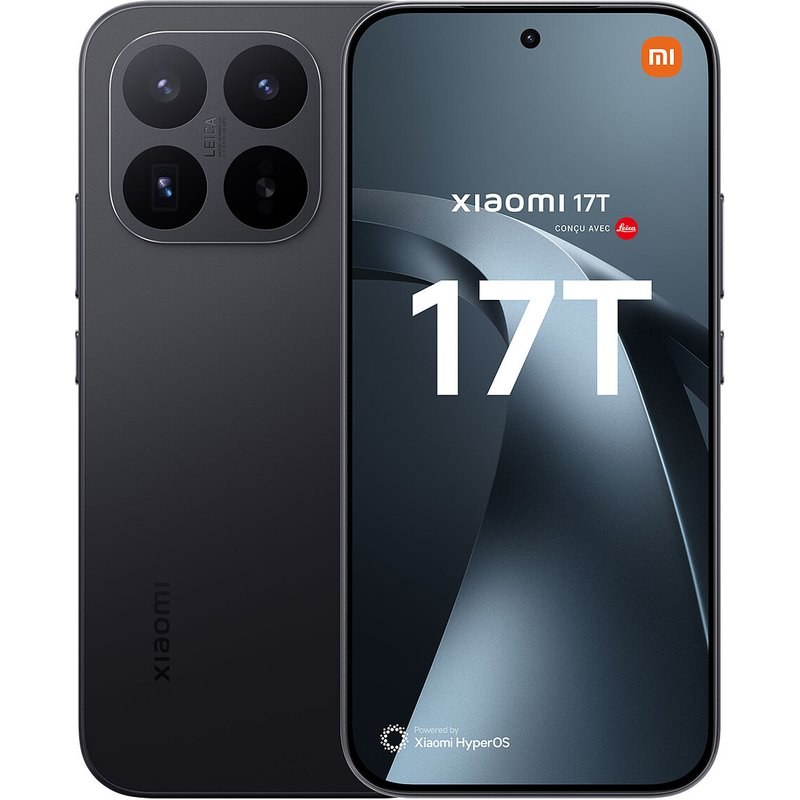 Smartphone Xiaomi 17T 6,59" 5G Double nano SIM 256 Go Noir conçu avec Leica