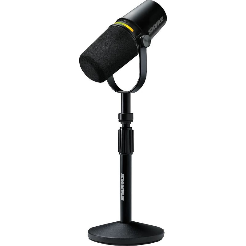 Shure MV7+ Noir avec pied de table