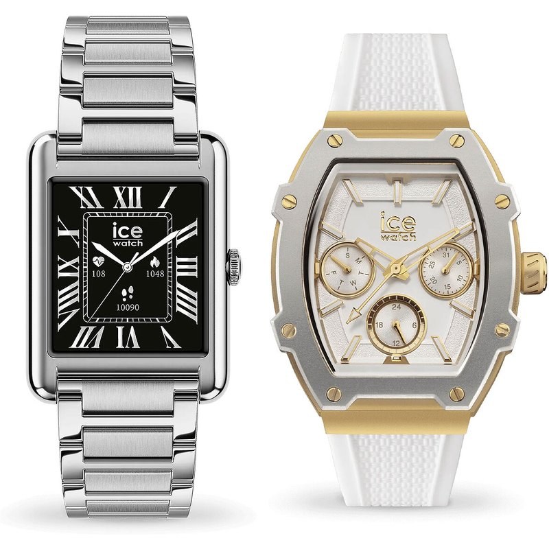 Ice-Watch Ice Watch Ice Smart TKS 2.0 (Argent) + Ice Boliday Blanc/Or OFFERTE !