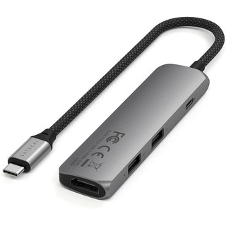 SATECHI Multiports USB-C Slim 4-en-1,4K (Gris)