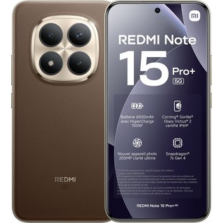 Smartphone Xiaomi Redmi Note 15 Pro+ 6,83" 5G Double nano SIM 256 Go Moka