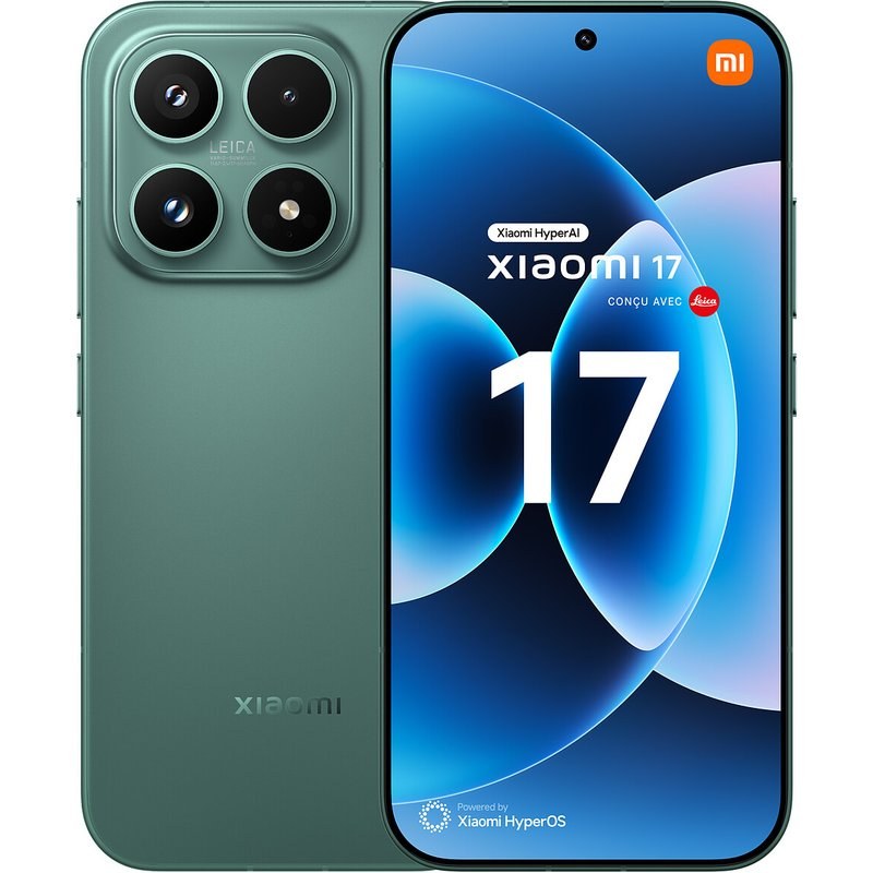Smartphone Xiaomi 17 6,3" 5G Double Nano SIM 512 Go Vert conçu avec Leica