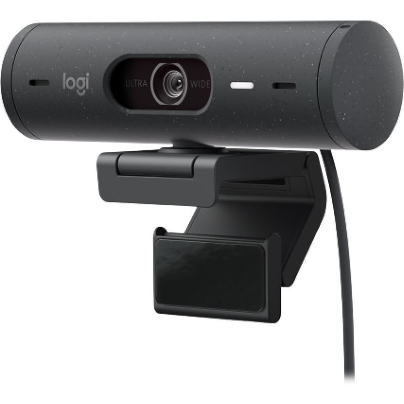 Webcam Logitech Brio 500 HD avec Deux Micros à Réduction de Bruit Graphite