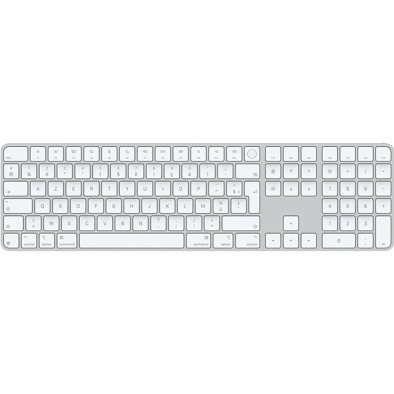 Magic Keyboard avec Touch ID et pave numerique pour les Mac avec puce Apple - Francais - Touches blanches