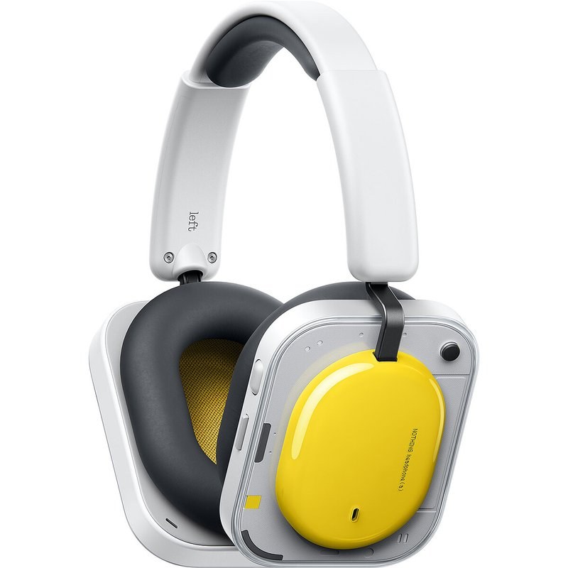 Casque audio sans fil Bluetooth Nothing Headphone (a) avec réduction active du bruit Jaune