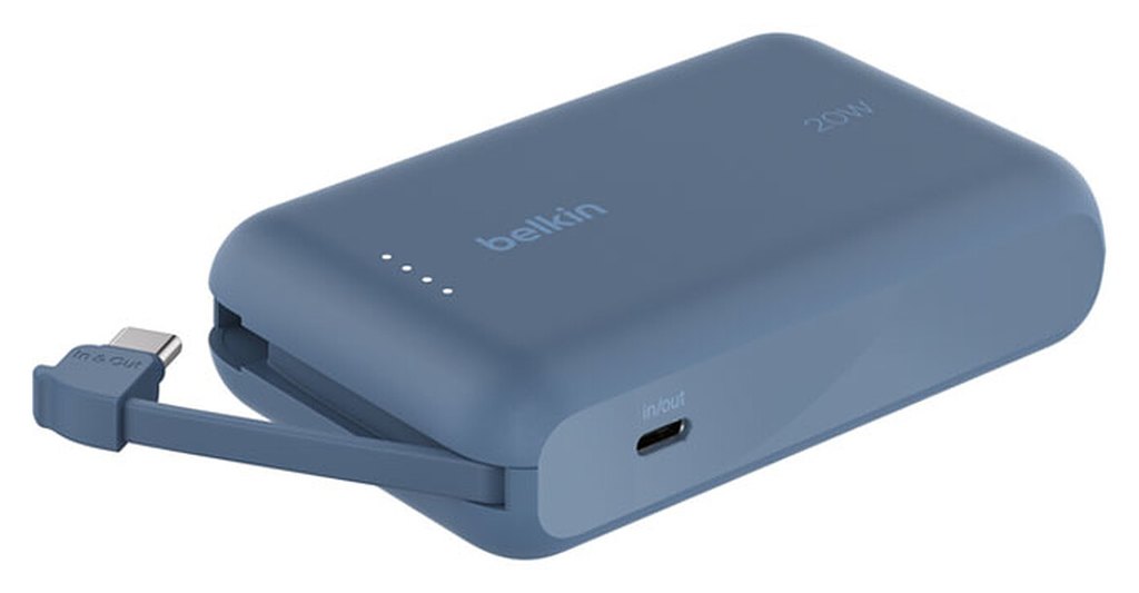 Batterie externe Belkin Boost Charge Bleu 10 000 mAh 2 ports USB-C Charge rapide 20 W