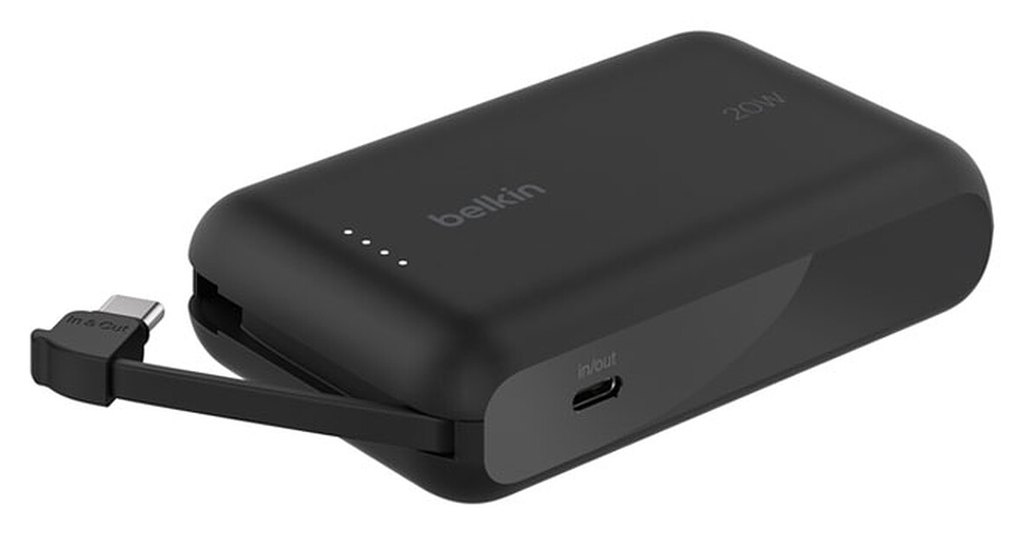 Batterie externe universelle Belkin 10 000 mAh, 2 ports USB-C, charge rapide 20 W, noir