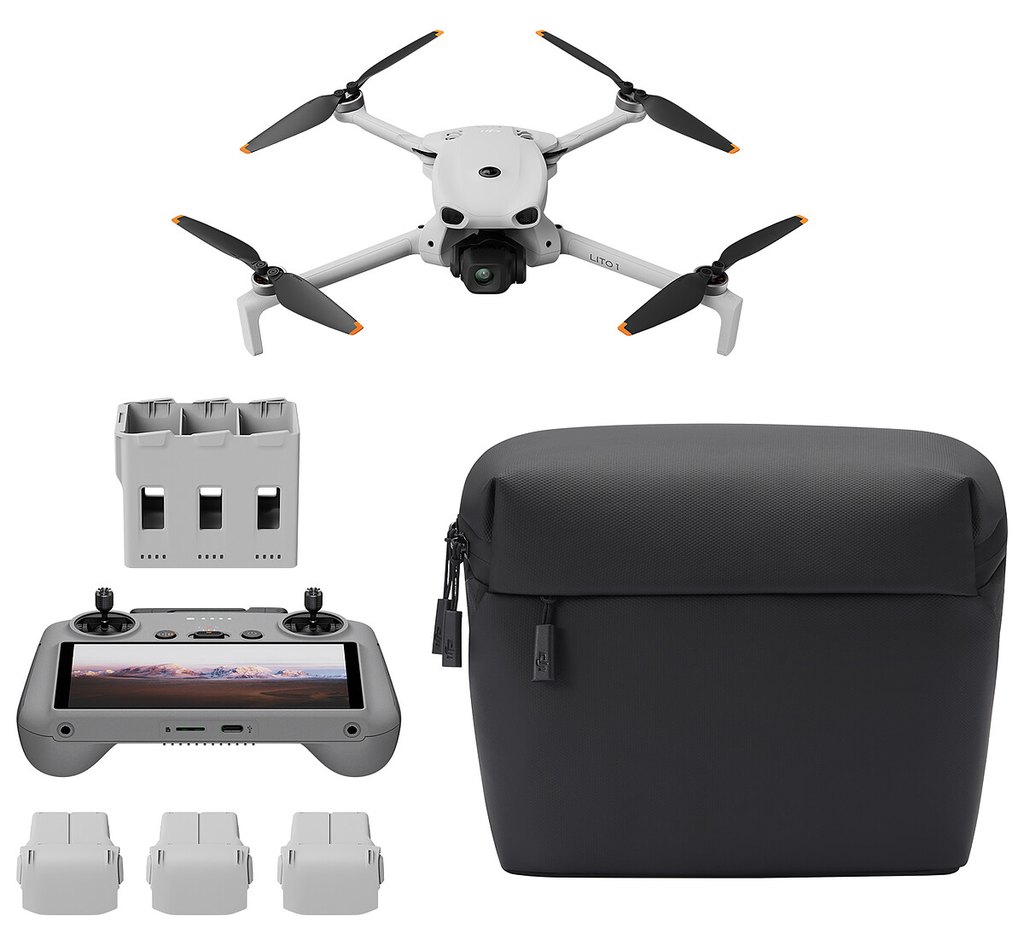 Dron DJI Lito X1 Fly More Combo Plus 48 MP 4 rotores Gris