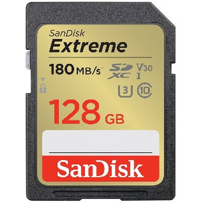 SanDisk - Carte mémoire flash - 128 Go - Video Class V30 / UHS-I U3 / CLASS10 - SDXC UHS-I