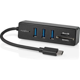 Nedis Hub USB-C 3.0 + Lecteur carte (micro)SD