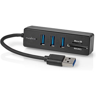 Nedis Hub USB 3.0 + Lecteur carte (micro)SD