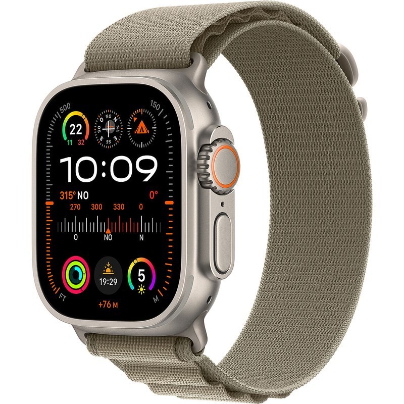 Apple Watch Ultra 2 GPS + Cellular Titanium Case Olive Alpine Loop 49 mm - S