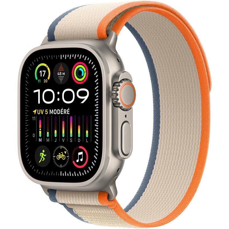 Apple Watch Ultra 2 GPS + Cellular Titanium Case Orange/Beige Trail Loop 49 mm - M/L