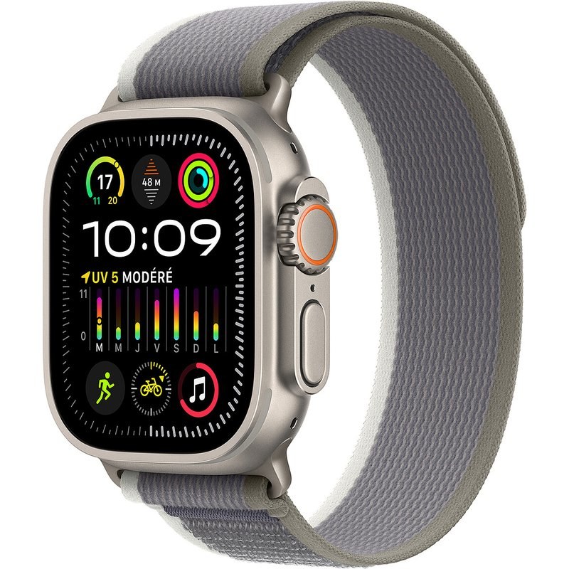 Apple Watch Ultra 2 GPS + Cellular Titanium Case Green/Grey Trail Loop 49 mm - M/L