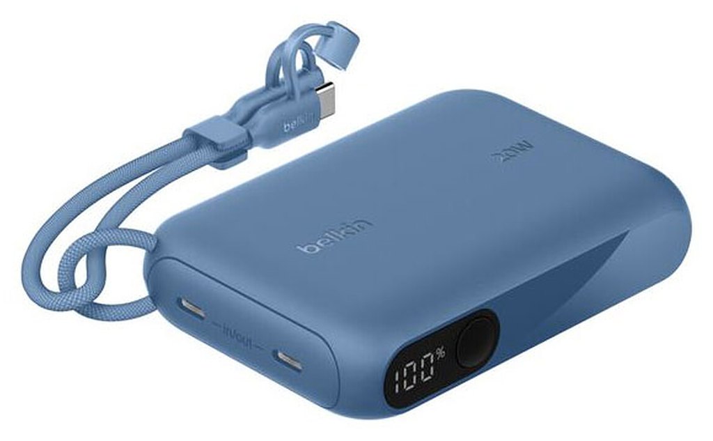 Belkin BoostCharge Powerbank 10K avec Écran (Bleu)